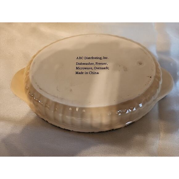 Country Snowman Stoneware Oval Casserole Dish Set Of 2 6” & 10” No Box - Picture 9 of 12